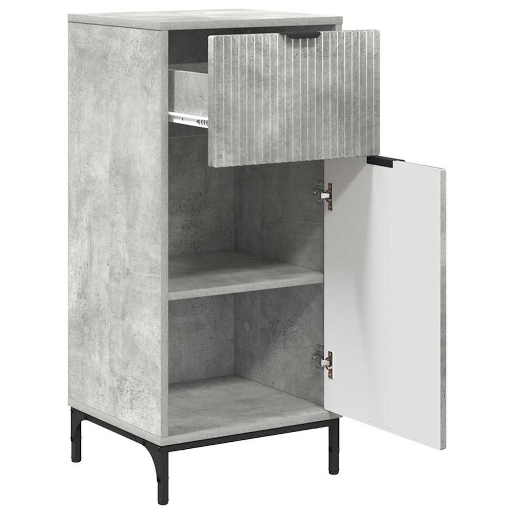 Baderomsinnredningssett 2 pcs Betonggrå 39.5 x 36 x 88 cm