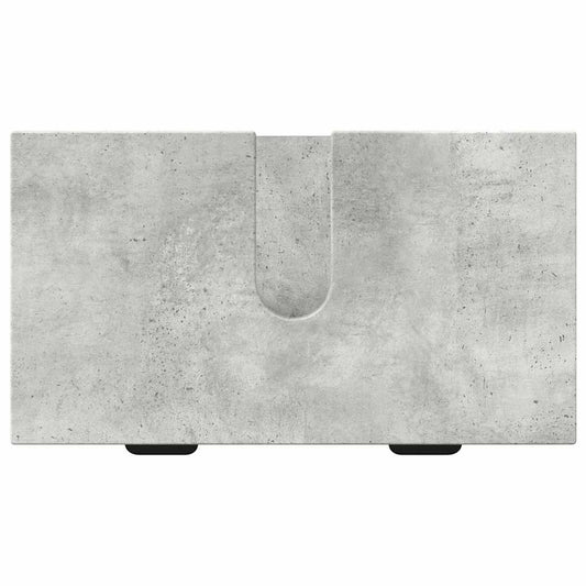 Baderomsinnredningssett 2 pcs Betonggrå Ingeniørtre og metall