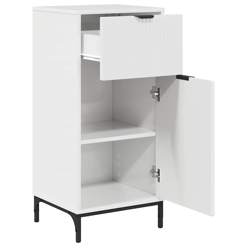 Baderomsinnredningssett 2 pcs Høyglans hvit 39.5 x 36 x 88 cm