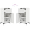 Baderomsinnredningssett 2 pcs Høyglans hvit 39.5 x 36 x 88 cm