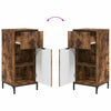 Baderomsinnredningssett Rutete 2 pcs Røkt eik 39.5 x 36 x 88 cm