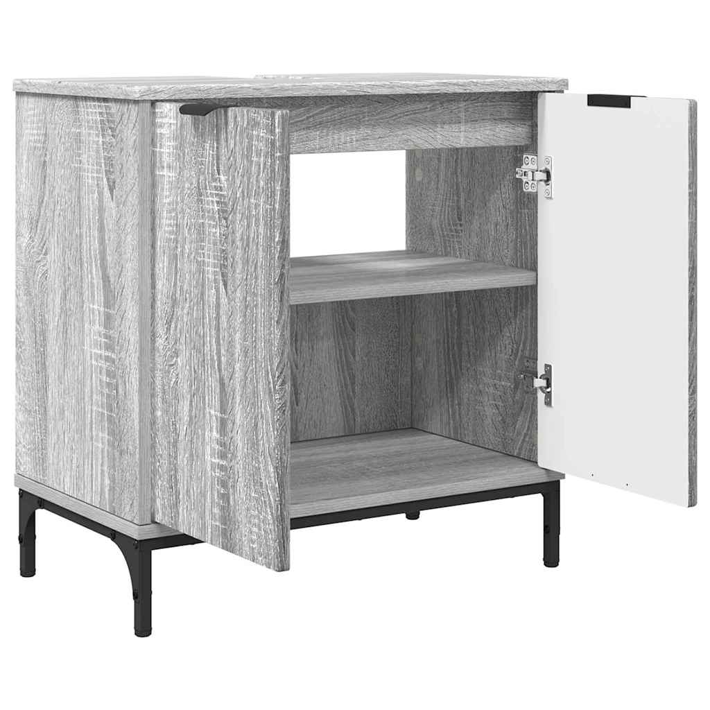 Baderomsinnredningssett 2 pcs Grå sonoma 39.5 x 36 x 88 cm