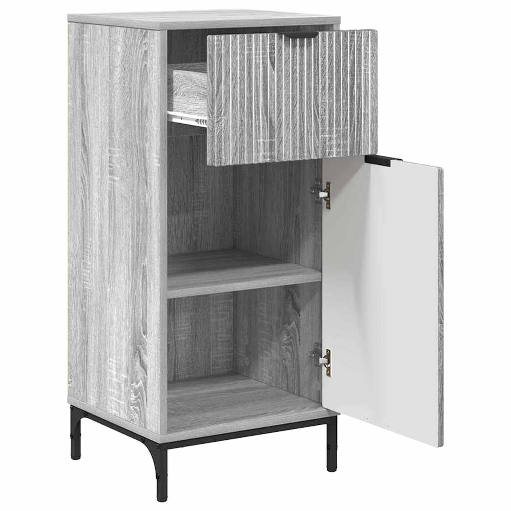Baderomsinnredningssett 2 pcs Grå sonoma 39.5 x 36 x 88 cm