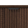 Baderomsinnredningssett Rutete 2 pcs brun eik 39.5 x 36 x 88 cm