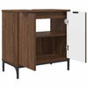 Baderomsinnredningssett Rutete 2 pcs brun eik 39.5 x 36 x 88 cm