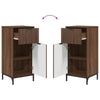 Baderomsinnredningssett Rutete 2 pcs brun eik 39.5 x 36 x 88 cm