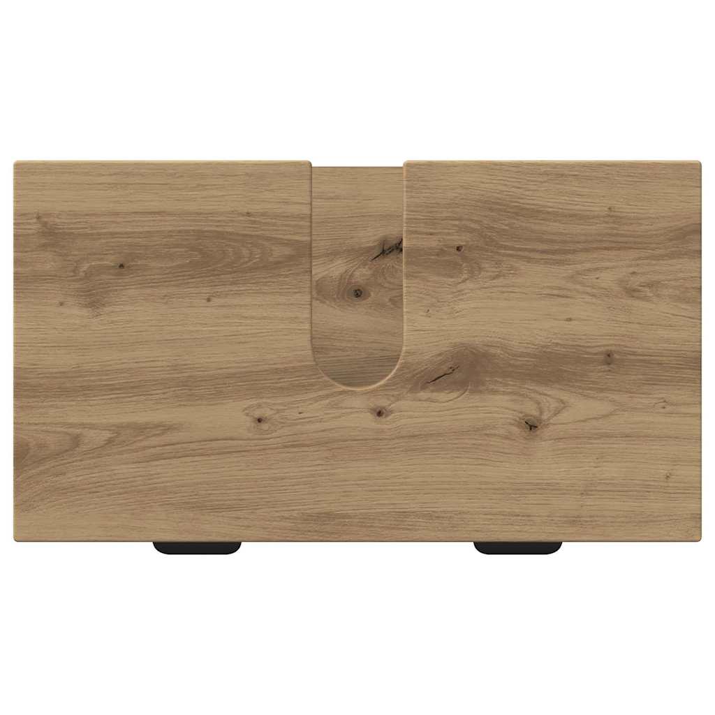 Baderomsinnredningssett 2 pcs Artisan Eik Ingeniørtre og metall