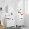 Baderomsinnredningssett med skuff 3 pcs Hvit 39.5 x 36 x 88 cm