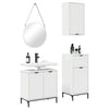 Baderomsinnredningssett med skuff 3 pcs Hvit 39.5 x 36 x 88 cm