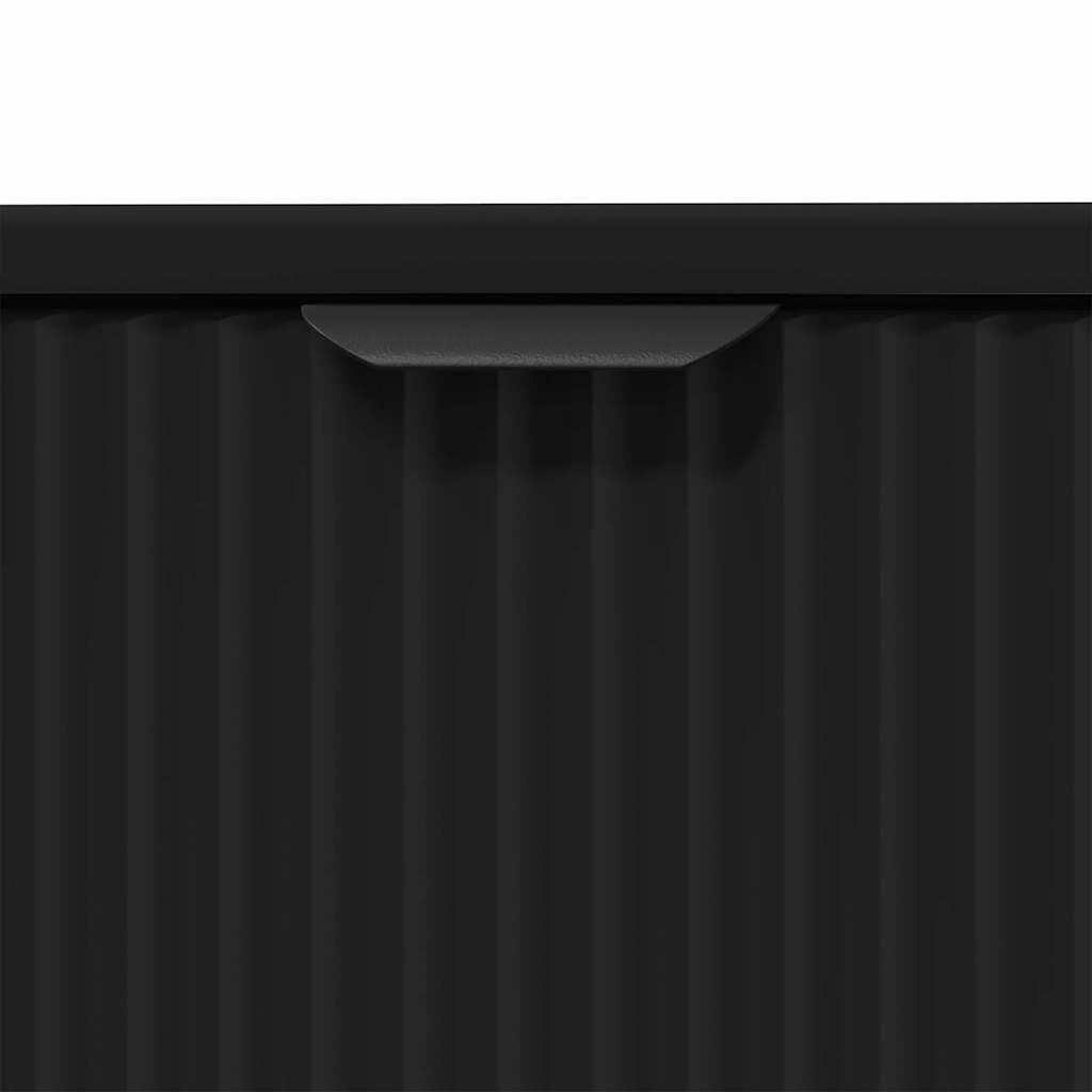 Baderomsinnredningssett med skuff 3 pcs Svart 39.5 x 36 x 88 cm