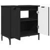 Baderomsinnredningssett med skuff 3 pcs Svart 39.5 x 36 x 88 cm