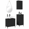 Baderomsinnredningssett med skuff 3 pcs Svart 39.5 x 36 x 88 cm