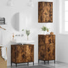 Baderomsinnredningssett Rutete 3 pcs Røkt eik 39.5 x 36 x 88 cm
