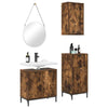 Baderomsinnredningssett Rutete 3 pcs Røkt eik 39.5 x 36 x 88 cm