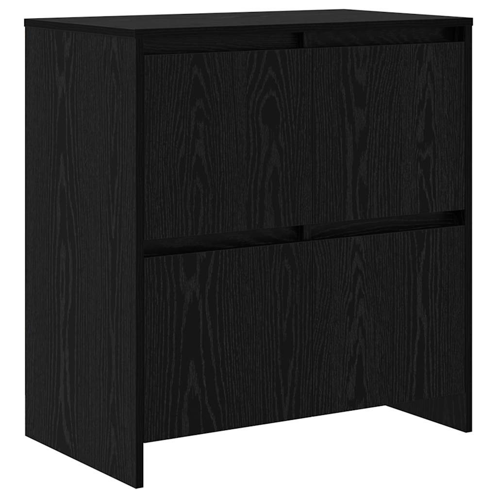 Serviesskap 3 pcs Svart Eik 70 x 41 x 75 cm Konstruert tre