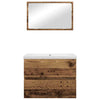 Baderomsinnredningssett 3 pcs Gammelt tre 60 x 38.5 x 45 cm
