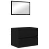 Baderomsinnredningssett 3 pcs Svart eik 60 x 38.5 x 45 cm