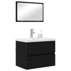 Baderomsinnredningssett 3 pcs Svart eik 60 x 38.5 x 45 cm