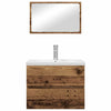 Baderomsinnredningssett 3 pcs Gammelt tre 60 x 38.5 x 45 cm