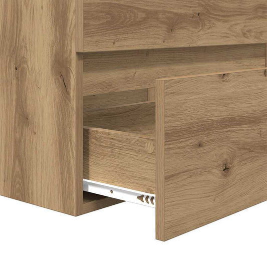 Baderomsinnredningssett 3 pcs Svart Eik Konstruert tre