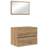 Baderomsinnredningssett 3 pcs Svart eik 60 x 38.5 x 45 cm