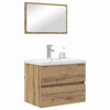 Baderomsinnredningssett 3 pcs Svart eik 60 x 38.5 x 45 cm