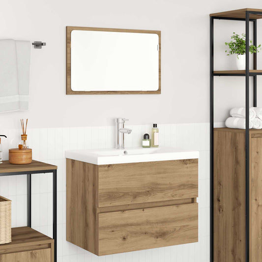 Baderomsinnredningssett 3 pcs Artisan Eik Konstruert tre