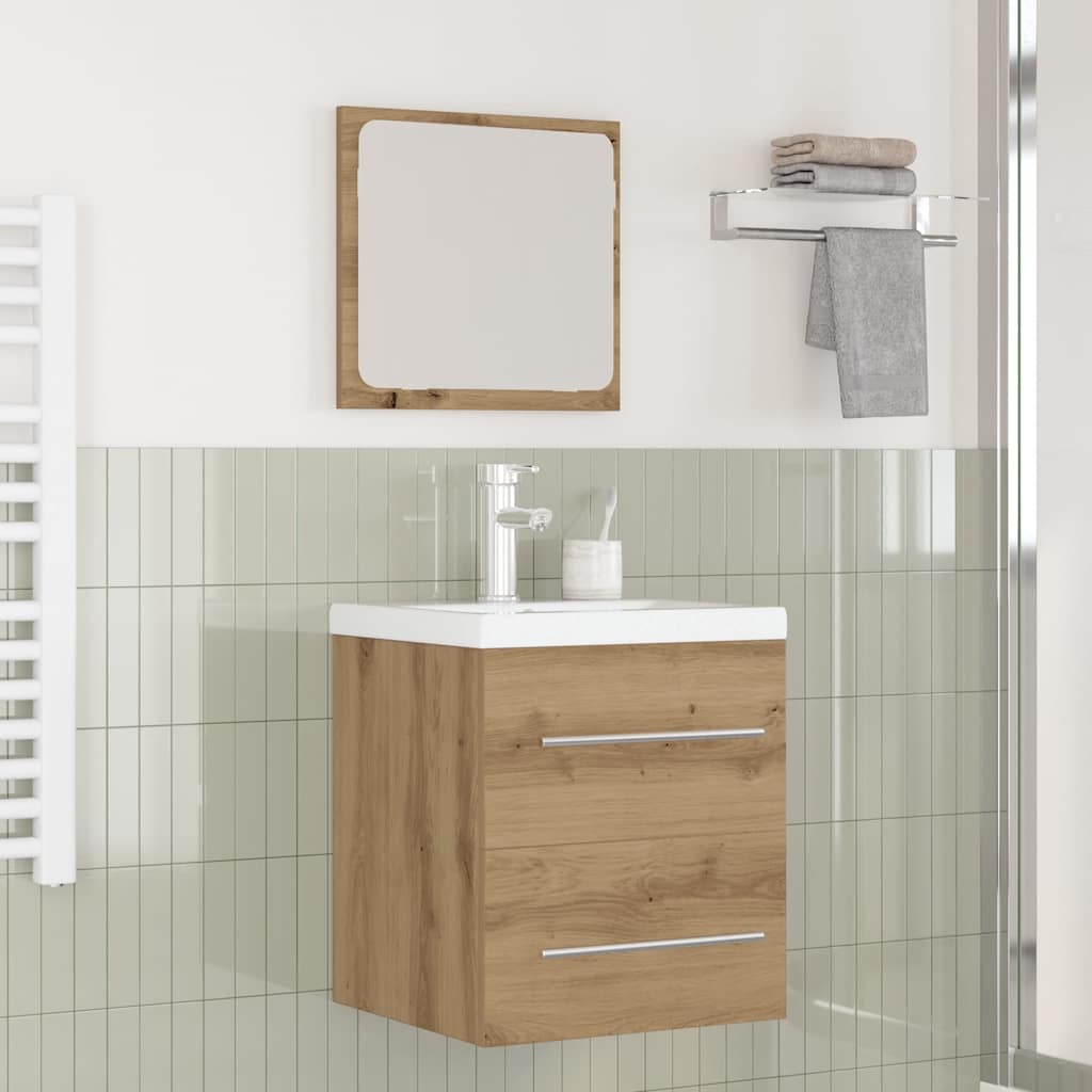 Baderomsinnredningssett 2 pcs Svart eik 41 x 38.5 x 48 cm