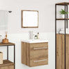 Baderomsinnredningssett 2 pcs Svart eik 41 x 38.5 x 48 cm
