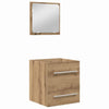 Baderomsinnredningssett 2 pcs Svart eik 41 x 38.5 x 48 cm