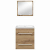 Baderomsinnredningssett 2 pcs Svart eik 41 x 38.5 x 48 cm