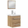 Baderomsinnredningssett 2 pcs Svart eik 41 x 38.5 x 48 cm