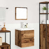 Baderomsinnredningssett 3 pcs Gammel tre og hvit Medium