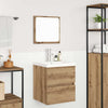 Baderomsinnredningssett 3 pcs Svart eik og hvit Standard