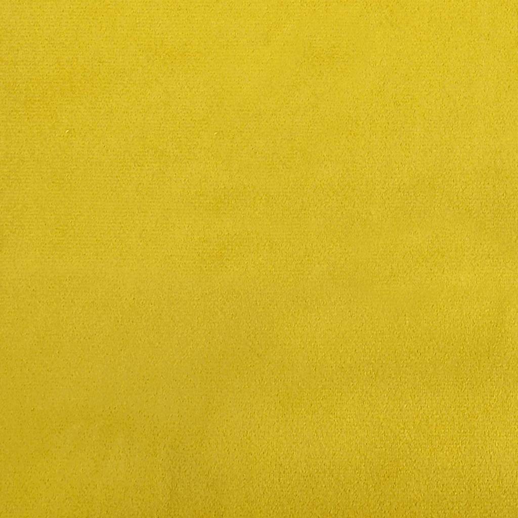 Hjørnesengramme med hodegjerde Gul 90 x 190 cm Fløyel