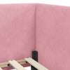 Hjørnesengramme med hodegjerde Rosa 100 x 200 cm Fløyel