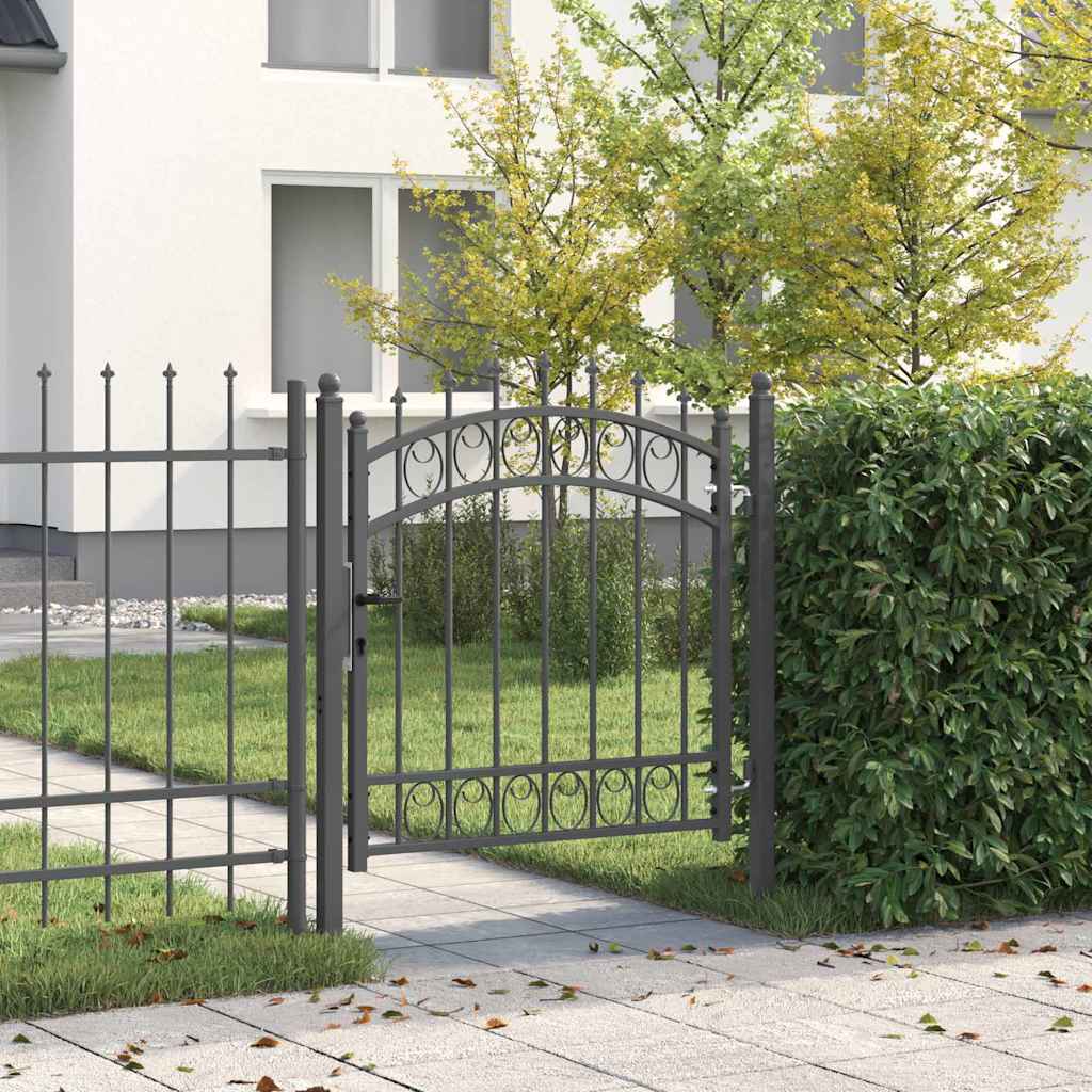 Gjerdeport med spisser EMMEN 100 x 100 cm Pulverlakkert stål