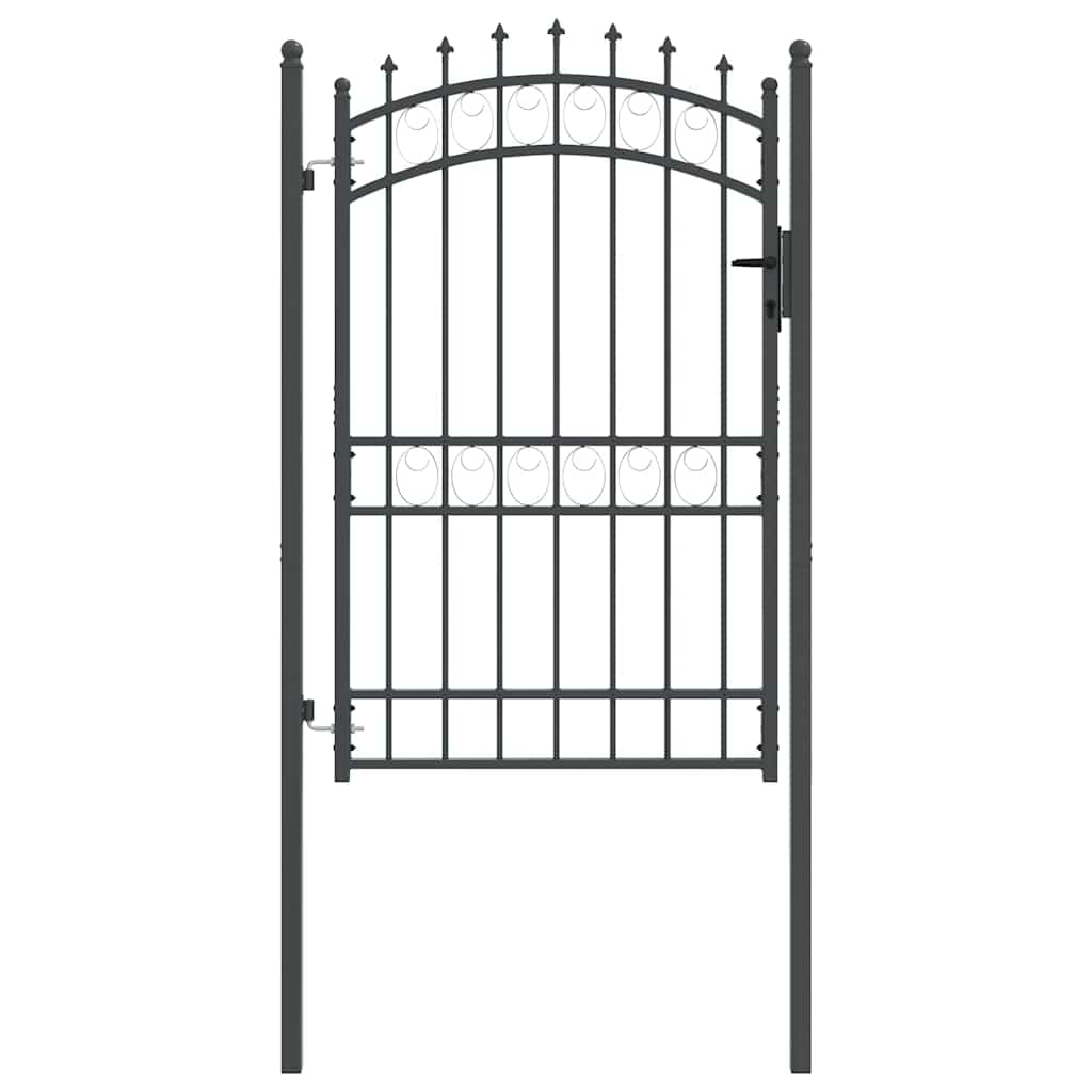 Gjerdeport med spisser EMMEN 200 x 100 cm Pulverlakkert stål