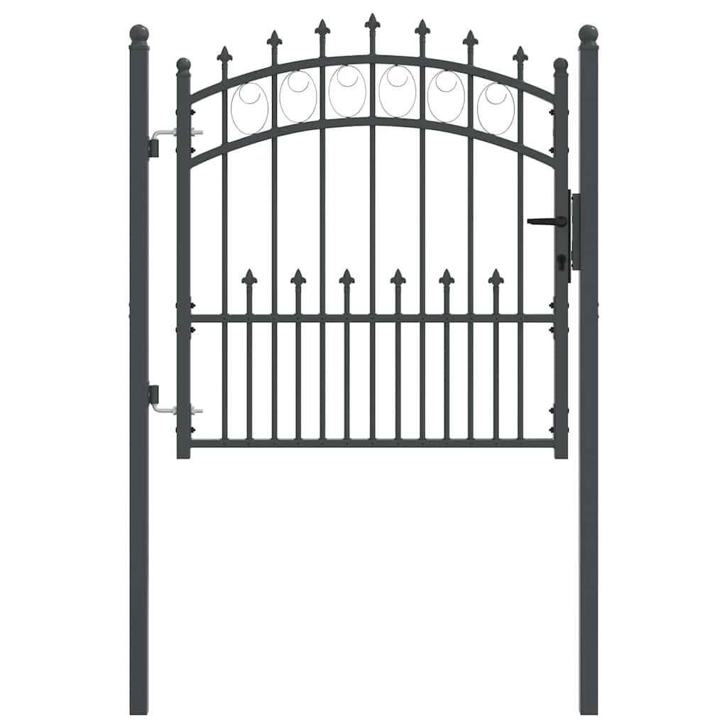Gjerdeport med spisser EMMEN 100 x 100 cm Pulverlakkert stål