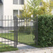 Gjerdeport med spisser EMMEN 150 x 100 cm Pulverlakkert stål