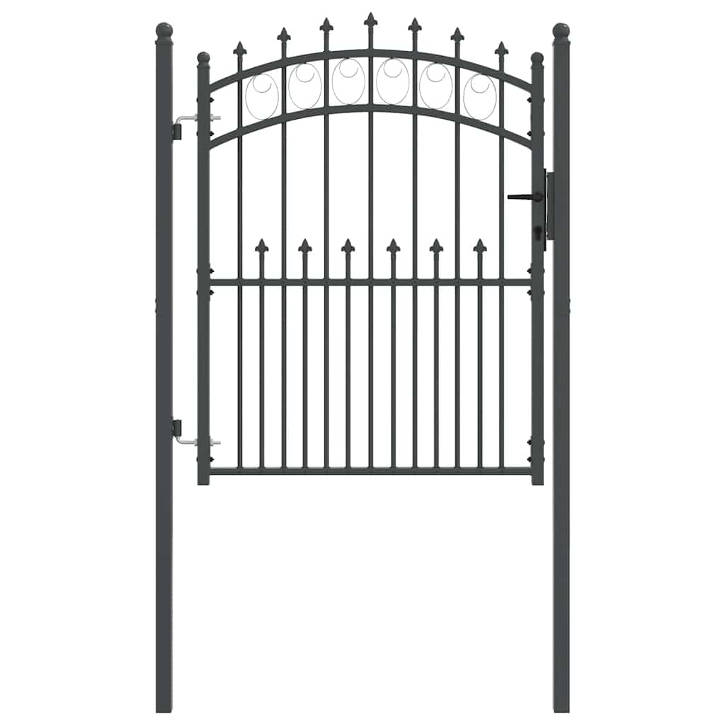 Gjerdeport med spisser EMMEN 150 x 100 cm Pulverlakkert stål