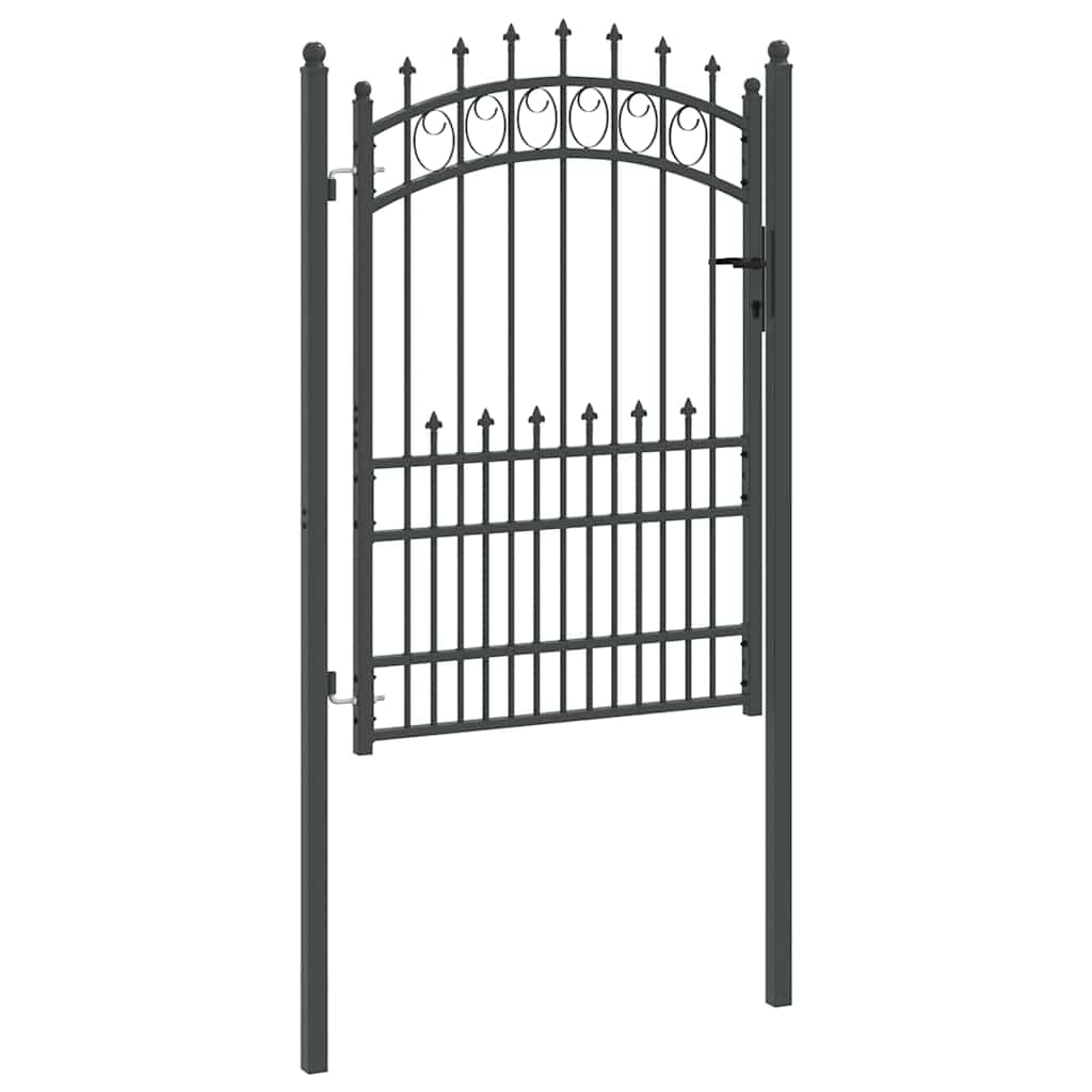 Gjerdeport med spisser EMMEN 170 x 100 cm Pulverlakkert stål
