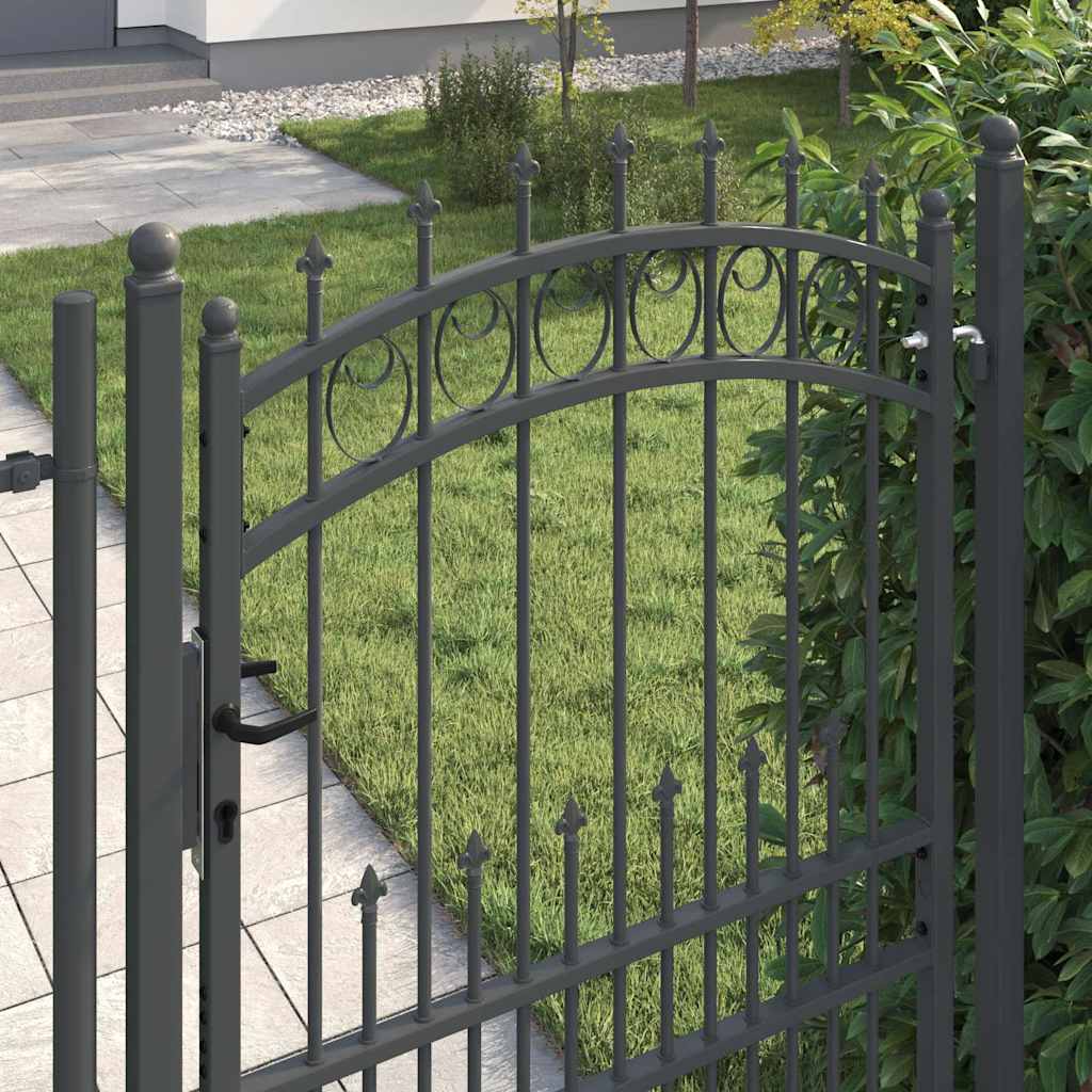 Gjerdeport med spisser EMMEN 200 x 100 cm Pulverlakkert stål
