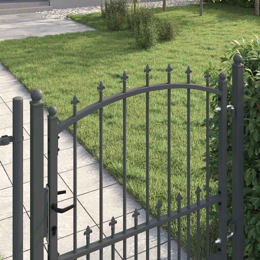 Gjerdeport med spisser EMMEN 100 x 100 cm Pulverlakkert stål