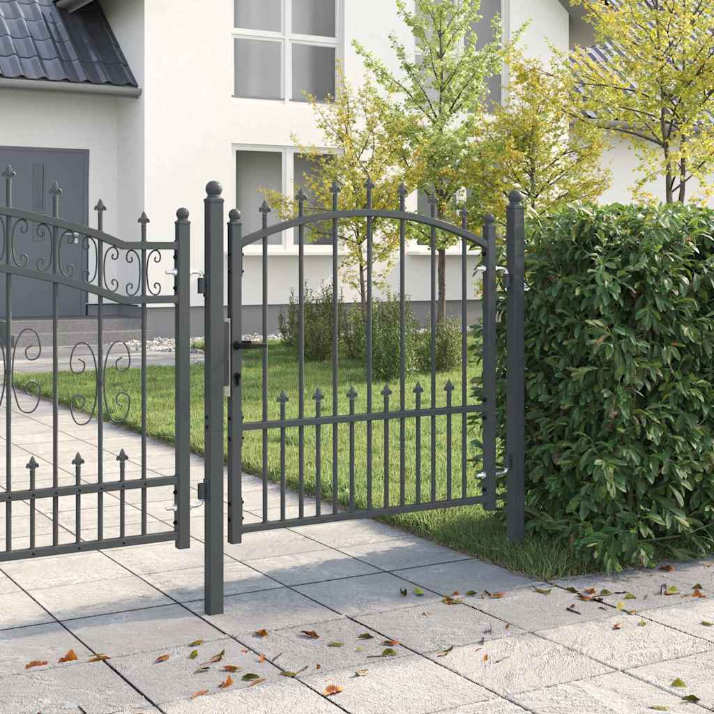 Gjerdeport med spisser EMMEN 100 x 100 cm Pulverlakkert stål