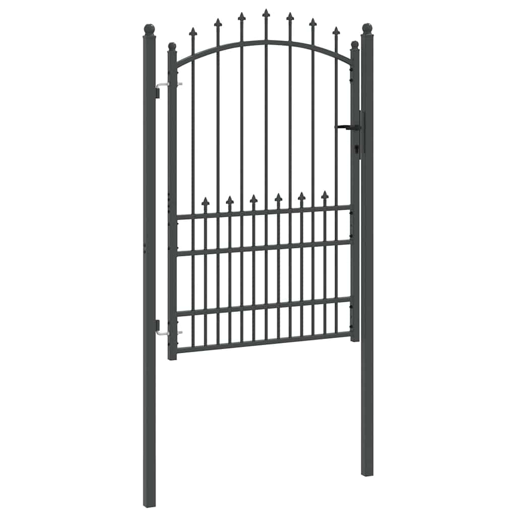 Gjerdeport med spisser EMMEN 170 x 100 cm Pulverlakkert stål