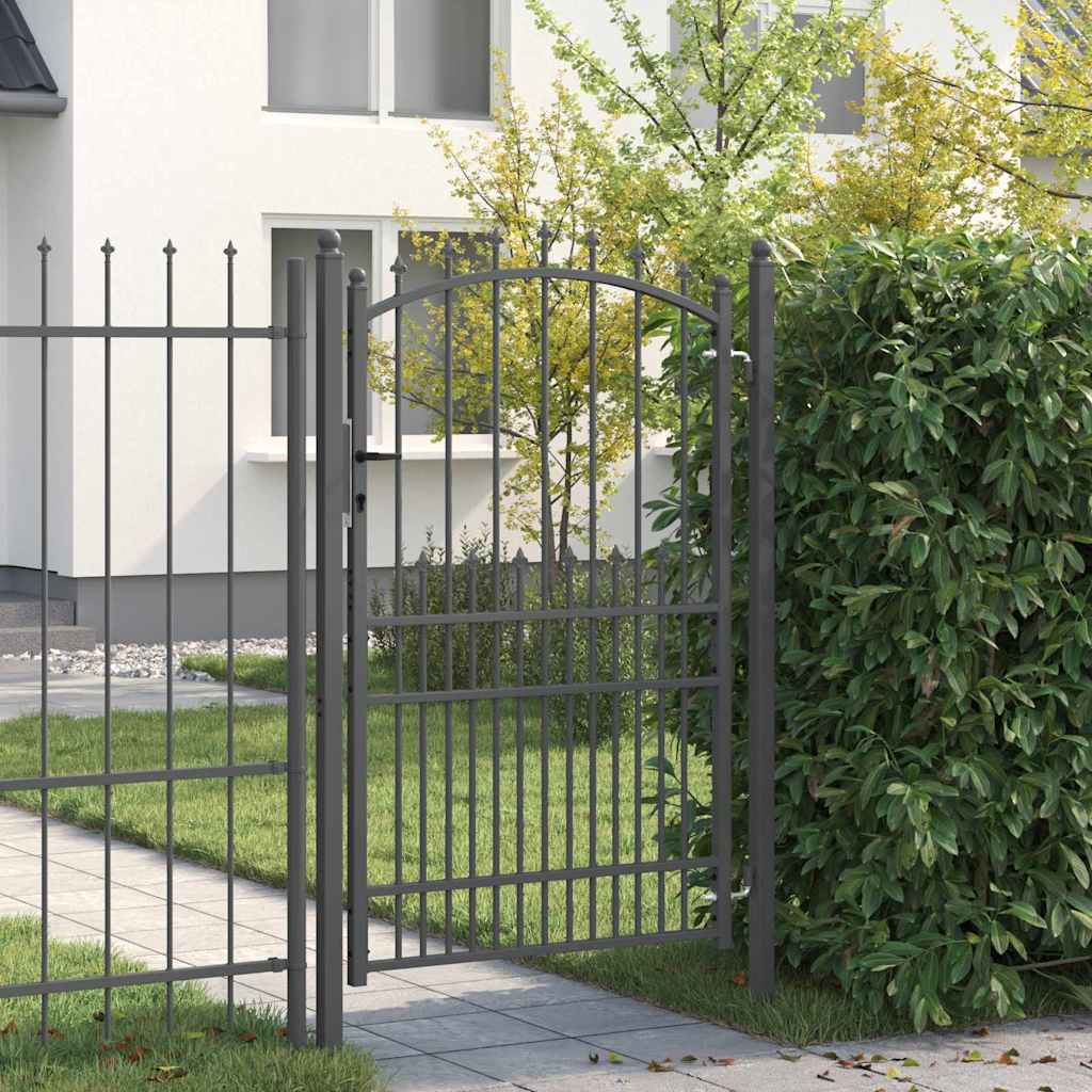 Gjerdeport med spisser EMMEN 200 x 100 cm Pulverlakkert stål