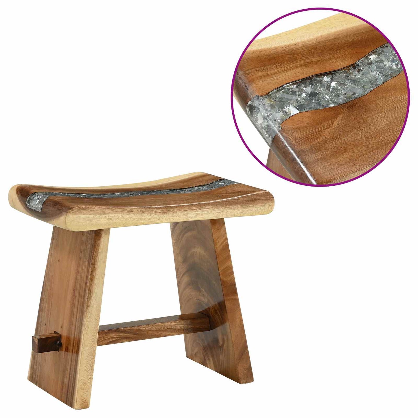 Dusjkrakk Naturlig 50 x 30 x 44 cm Massiv suar tre