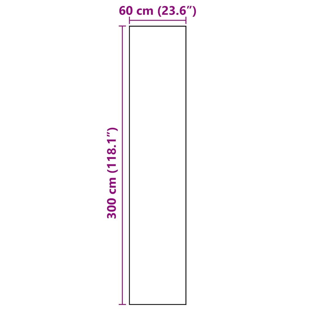 Kjøkken teppe Bestikk Svart 300 x 60 cm Fløyel