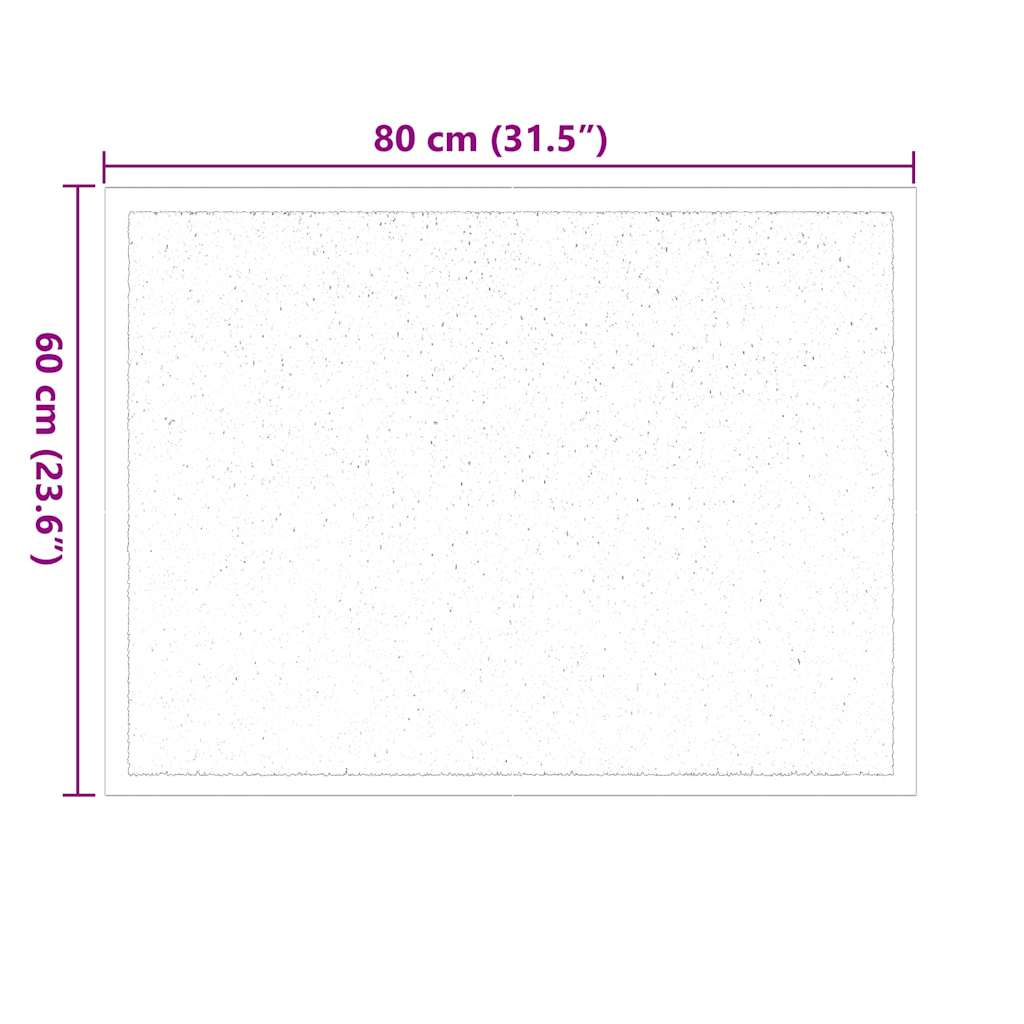 Dørmatte Antrasitt 60 x 40 x 1.2 cm Teddy-stoff